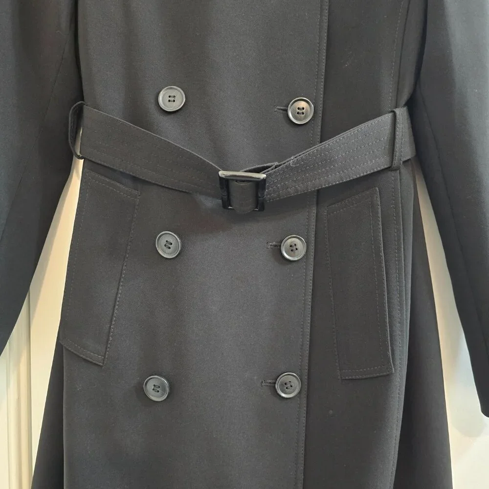 H&M Double-Breasted Trench Coat - Black